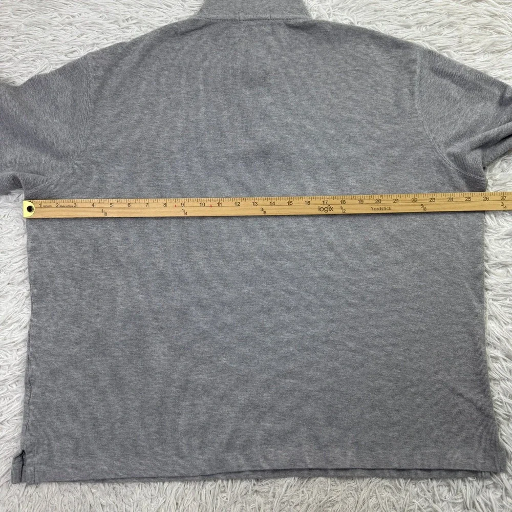 Polo Ralph Lauren Sweater Mens Extra Large Gray Estate Rib 100% Cotton Knit XL